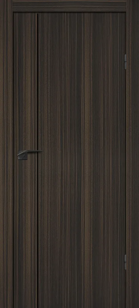 Фото Межкомнатная дверь P-21 AL черный молдинг Эвкалипт африканский